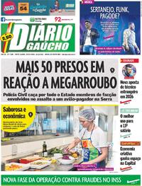 Capa do jornal Diário Gaúcho 19/12/2025