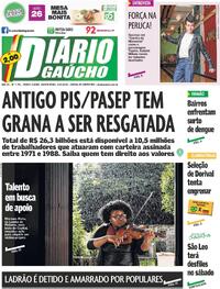 Capa do jornal Diário Gaúcho 20/03/2025