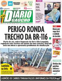 Capa do jornal Diário Gaúcho 20/08/2025