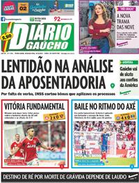 Capa do jornal Diário Gaúcho 20/10/2025