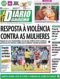 Capa do jornal Diário Gaúcho 21/04/2025
