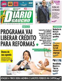 Capa do jornal Diário Gaúcho 21/10/2025