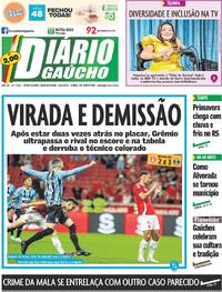 Capa do jornal Diário Gaúcho 22/09/2025