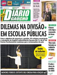 Capa do jornal Diário Gaúcho 22/10/2025