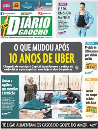Capa do jornal Diário Gaúcho 22/11/2025