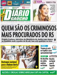Capa do jornal Diário Gaúcho 22/12/2025