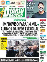 Capa do jornal Diário Gaúcho 23/08/2025