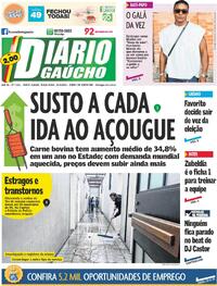 Capa do jornal Diário Gaúcho 23/09/2025