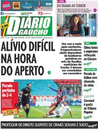 Capa do jornal Diário Gaúcho 23/10/2025