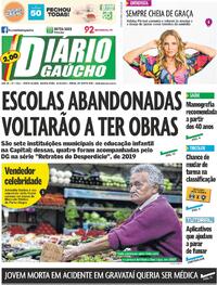 Capa do jornal Diário Gaúcho 24/09/2025