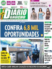 Capa do jornal Diário Gaúcho 25/02/2025