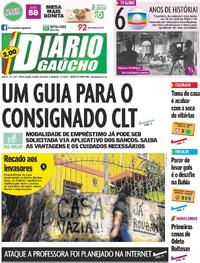Capa do jornal Diário Gaúcho 26/04/2025