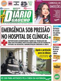 Capa do jornal Diário Gaúcho 26/07/2025
