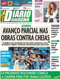 Capa do jornal Diário Gaúcho 26/11/2025