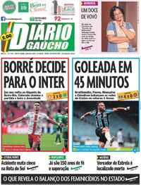 Capa do jornal Diário Gaúcho 27/01/2025