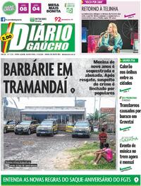 Capa do jornal Diário Gaúcho 27/02/2025
