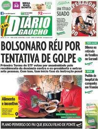 Capa do jornal Diário Gaúcho 27/03/2025