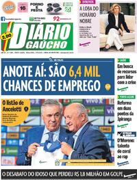 Capa do jornal Diário Gaúcho 27/05/2025