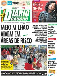 Capa do jornal Diário Gaúcho 27/09/2025