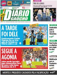 Capa do jornal Diário Gaúcho 27/10/2025