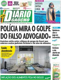 Capa do jornal Diário Gaúcho 28/03/2025