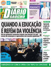 Capa do jornal Diário Gaúcho 28/08/2025