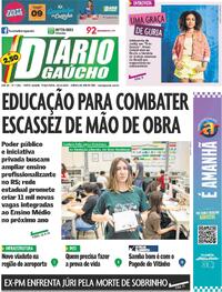 Capa do jornal Diário Gaúcho 28/10/2025