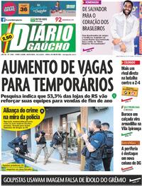 Capa do jornal Diário Gaúcho 28/11/2025