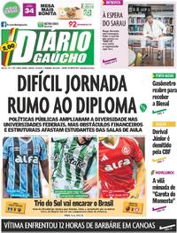 Capa do jornal Diário Gaúcho 29/03/2025