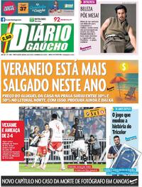 Capa do jornal Diário Gaúcho 29/11/2025