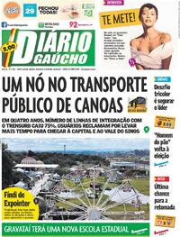 Capa do jornal Diário Gaúcho 30/08/2025