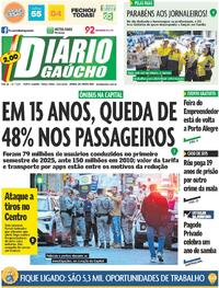 Capa do jornal Diário Gaúcho 30/09/2025