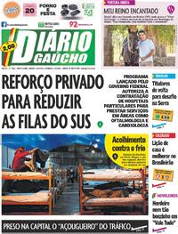 Capa do jornal Diário Gaúcho 31/05/2025