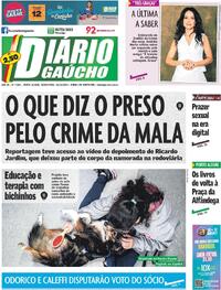 Capa do jornal Diário Gaúcho 31/10/2025