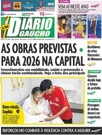 Capa do jornal Diário Gaúcho 02/01/2026