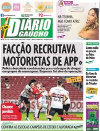 Capa do jornal Diário Gaúcho 02/04/2026