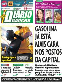 Capa do jornal Diário Gaúcho 03/01/2026