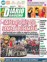 Capa do jornal Diário Gaúcho 03/03/2026