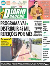 Capa do jornal Diário Gaúcho 04/03/2026