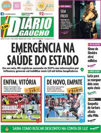 Capa do jornal Diário Gaúcho 04/05/2026