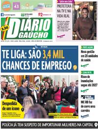 Capa do jornal Diário Gaúcho 04/08/2026