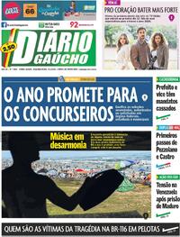 Capa do jornal Diário Gaúcho 05/01/2026