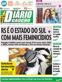 Capa do jornal Diário Gaúcho 05/03/2026
