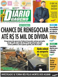 Capa do jornal Diário Gaúcho 05/05/2026
