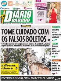 Capa do jornal Diário Gaúcho 06/03/2026