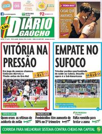 Capa do jornal Diário Gaúcho 06/04/2026