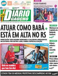 Capa do jornal Diário Gaúcho 07/03/2026