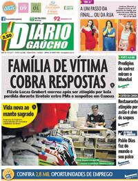 Capa do jornal Diário Gaúcho 07/04/2026