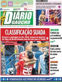 Capa do jornal Diário Gaúcho 07/08/2026