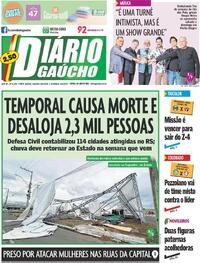 Capa do jornal Diário Gaúcho 08/08/2026